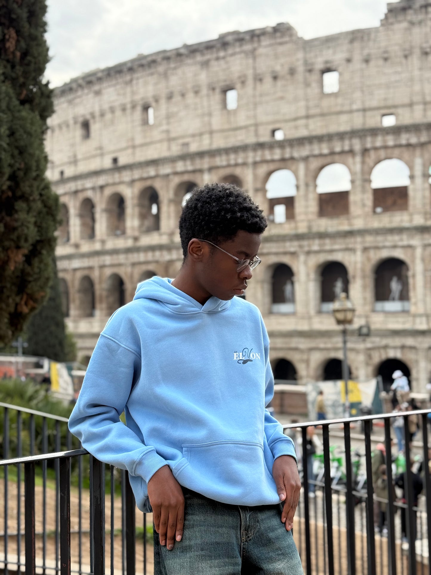 "God most high" Hoodie Sky Blue