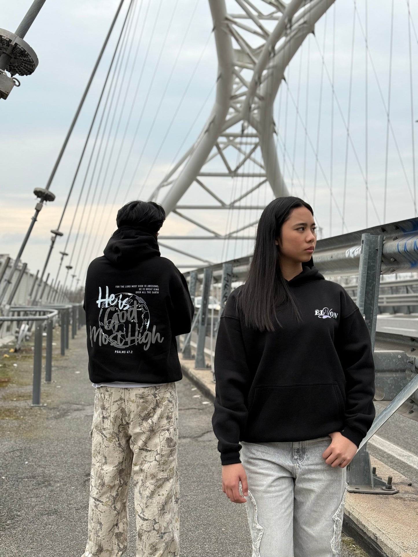 "God most high" Hoodie Black & Grey