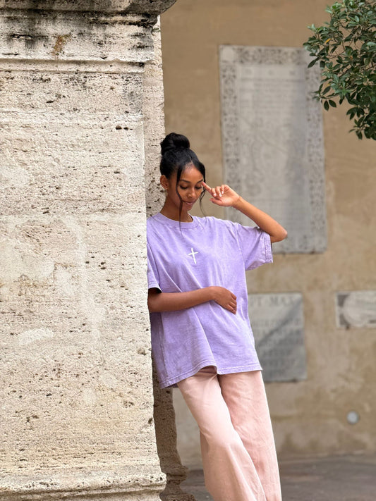 "God has a plan" T-Shirt Light Purple