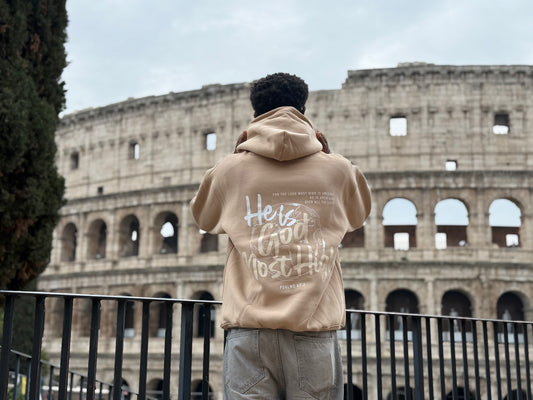 "God most high" Hoodie Beige