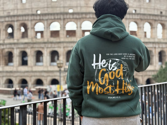 "God most high" Hoodie Green