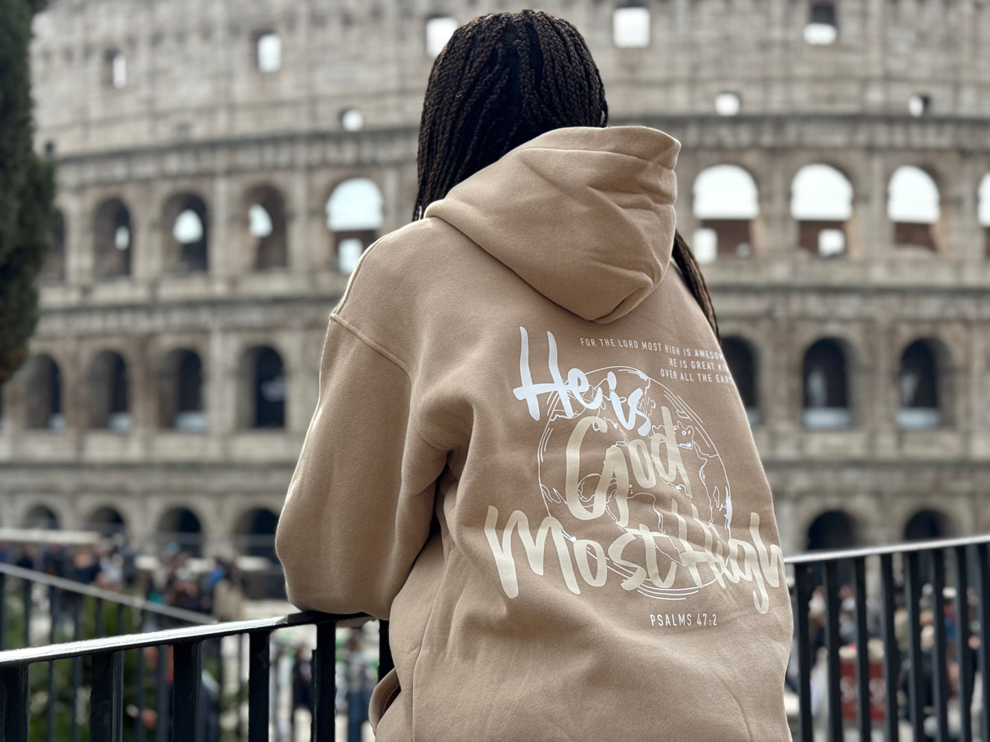 "God most high" Hoodie Beige