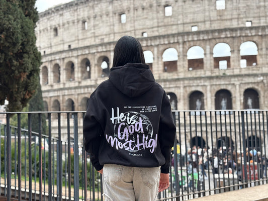 "God most high" Hoodie Black & Purple