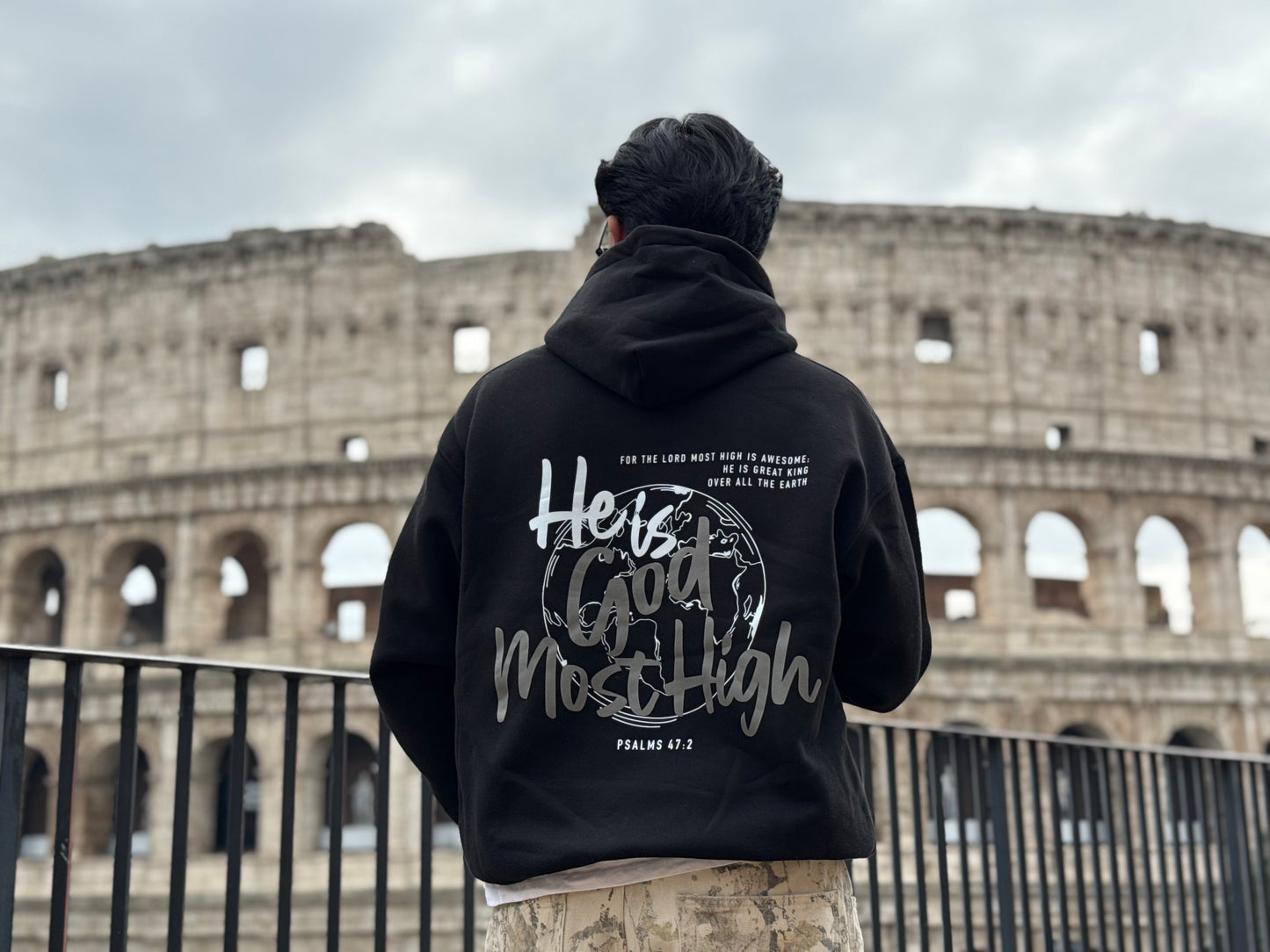 "God most high" Hoodie Black & Grey
