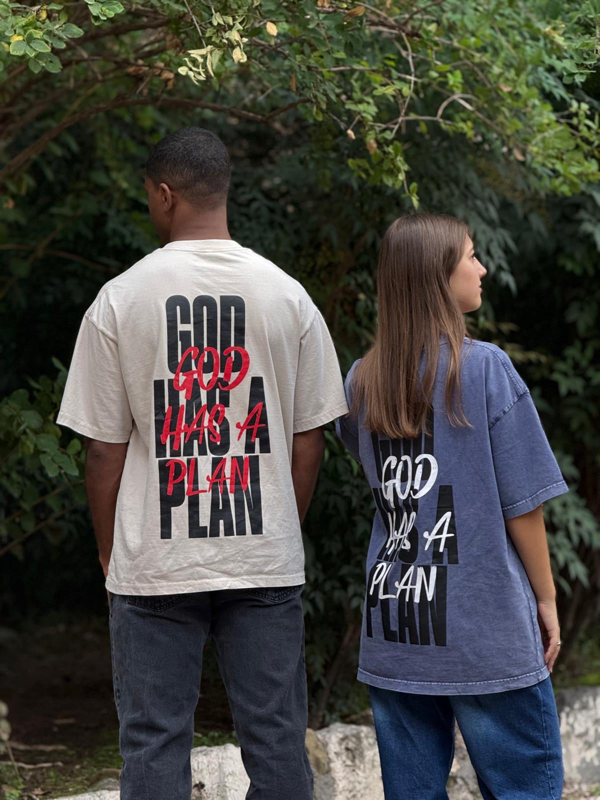 “God has a plan” T-Shirt Dark Blue